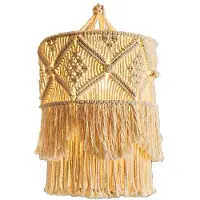 Semoic Handgemaakte Wandtapijten Lampenkap Macrame Boho Decor Handwerk Kwastje Tapijt Achtergrond Hoofdeinde Muur Opknoping Decor