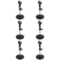 Torribaly 6X Bureaumicrofoonhouder voor Microfoonstandaard Metalen Basis Desktopbeugel voor Online Live-Uitzending Thuisconferentie
