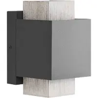 Beliani TIMOK - Buiten LED wandlamp - Zwart - Aluminium