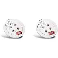 Torribaly 2X Noodverlichting met 4 Led-Lichtbronnen, Noodbuislamp met Ingebouwde Lithiumbatterij, Inbouwplafondlamp