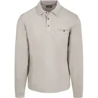 Casa Moda Regular Fit Poloshirt lange mouw beige, Effen