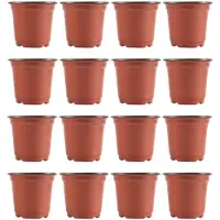 Semoic 200 Stuks 4 Inch Plastic Bloemzaailingen Kwekerijbenodigdheden Plantenbakken Potten/Potten Containers Zaadstarters Potten Plantpotten