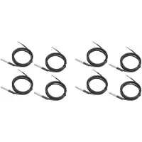 ISTOVO 8Pcs DS18B20 Waterproof Temperature Sensors 1M Length Digital Thermal Stainless Steel Probe Temperature Controller