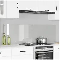 vidaXL Keukenachterwand 2 st Transparant 80 x 50 cm gehard glas