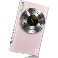 Torribaly Digitale Camera met Autofocus, 2.7K 48MP Vlogcamera met 2,8 Inch Groot Scherm Stijlvolle Camera voor Tieners-Roze