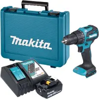 Makita DHP 490 RT1E accu-slagboormachine 18 V 65 Nm borstelloos + 1x accu 5,0 Ah + oplader + koffer