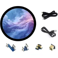 Semoic Voor Raspberry Pi 5 7-Inch Display -Compatibel Capacitief 10-Punts Touchscreen Rond 1080x1080 Volledig Gelamineerd
