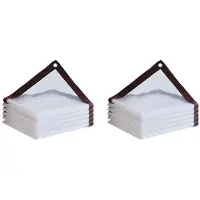 Torribaly 2X Waterdicht Zeil - Doorzichtige Zware Zeilen, Transparante Hoes voor Buiten 2X2M