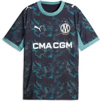 Puma Voetbalshirt - Marseille Uit - Navy/Baltic Sea Blue - - 10 jaar (140) - Voetbalshirts