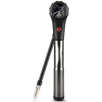 Semoic Draagbare Fietspomp van 300 PSI met Manometer, Hogedruk Fietsbandenpomp voor Voorvork, Achtervering en Schokdemper