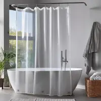 Zeno-Watch Basel ZENO Heldere Douchegordijn Liner - 72" x 72" - Premium PEVA Douche Liner + Roestvrije Oogjes + 3 Magneten, Waterdicht