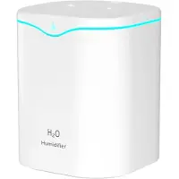 Melitt USB-Luchtbevochtiger met Grote Capaciteit, Thuiskantoor, Dubbele Poort, Etherische Olieverspreider, Aromabevochtiger, Mistvernevelaar A