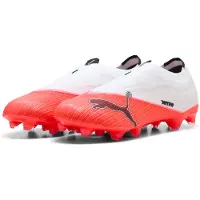 Puma Ultra Nitro 7 Match Veterloze Gras / Kunstgras Voetbalschoenen (MG) Wit Felrood Zwart