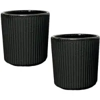 MPLCo Set van 2 Zwarte Gietijzeren Thee Kopjes - 100ml