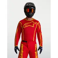 Alpinestars Fluid Apex V2 crossbroek, rood/goud, maat L