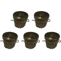 Typecat 5X Ronde Afwerking Tassen Hardware Handtas Frame Onderdelen Pen Tas Koppeling Frame Sluiting Munt Cilinder Portemonnee Accessoires (Brons)