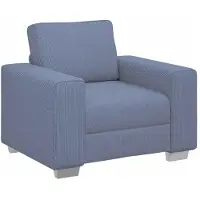 vidaXL Sofastoel Blauw 100x77x82 cm Corduroy Stof