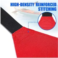 Semoic 2stuks Reflecterende Kajak Veiligheidsvlaggen, Reisvlag voor Boottrailer Trekwaarschuwing Vlag met Webbing