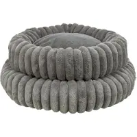 Trixie hondenmand lonni rond brede ribstof antraciet 50x50x12 cm