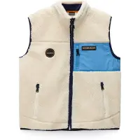 Napapijri Bodywarmer 'Yupik V 2' lichtbeige / royal blue/koningsblauw