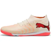 Puma Future 9 Match Zaalvoetbalschoenen (IN) Gebroken Wit Zwart Roze