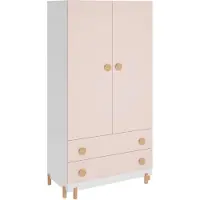 En.casa Kinderkledingkast Vaarentaa 156x80x41 cm roze []