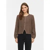 Vila Gebreid vest 'VIPIGGA' bruin