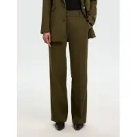 Selected Pantalon 'SLFRita' olijfgroen