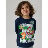 Name It Mini Shirt 'NMMJik Paw' navy / lichtgroen / kreeft / wit