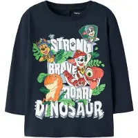 Name It Mini Shirt 'NMMJik Paw' navy / lichtgroen / kreeft / wit