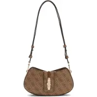 GUESS Dames Mini converteerbare schoudertas met Yvonne-logo beige (OSFA), Casual, Polyurethaan HWSG2378730