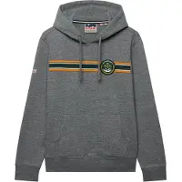 Superdry Sweatshirt grijs gemêleerd / groen / donkeroranje / wit