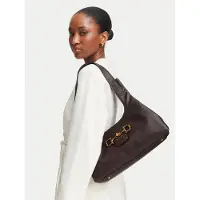 GUESS schoudertas Sunset Small Hobo Bag Brown donkerbruin