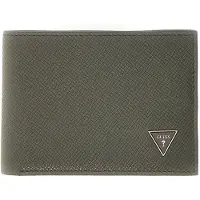 GUESS Leren kaarthoes Milano Bifold - Card Holder Grey / Blue Taupe