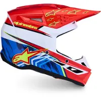 Alpinestars S-M3 Falcon Crosshelm Rood/Wit/Blauw XL unisex