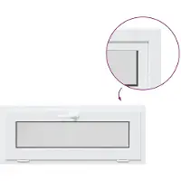 vidaXL Kleur binnenkant kelderraam Wit RISOR 120 x 45 cm