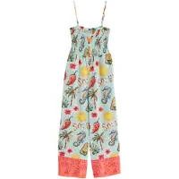 Next Jumpsuit geel / mintgroen / framboos / rood