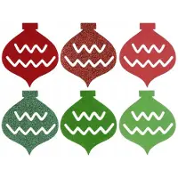Titanum Filten Kerstballen Decoratie Rood Groen x6