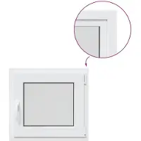 vidaXL Kleur binnenkant kelderraam Wit RISOR 60 x 55 cm