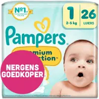 Pampers 6x Premium Protection Luiers Maat 1 (2-5kg) 26 Stuks