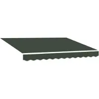 vidaXL Vervangingsdoek zonnescherm voor 3,5x2 m Donkergroen Polyester