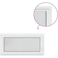 vidaXL Kleur binnenkant kelderraam Wit RISOR 50 x 55 cm