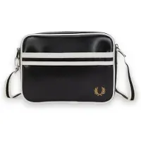 Fred perry Heren Klassieke zwarte schoudertas (OSFA), Casual, Gerecycled polyester, Duurzaam L2168