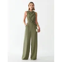 BWLDR Jumpsuit 'DALIA' olijfgroen