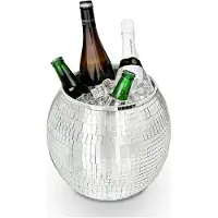 Mikamax IJsemmer Discobal ø27cm - Disco Ball Ice Bucket - Zilver