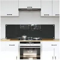 vidaXL Keukenachterwand 2 st Donkergrijs 70 x 40 cm gehard glas