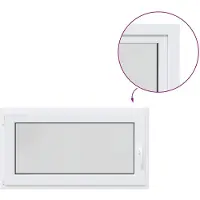 vidaXL Kleur binnenkant kelderraam Wit RISOR 110 x 55 cm