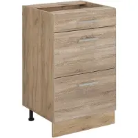 Vicco Keukenonderkast R-Line, Sonoma/Goudkleurig Eiken, 50 cm zonder werkblad