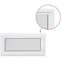 vidaXL Kleur binnenkant kelderraam Wit RISOR 50 x 55 cm