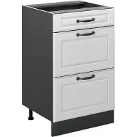 Vicco Keukenonderkast R-Line, Wit landelijk/Antraciet, 50 cm zonder werkblad